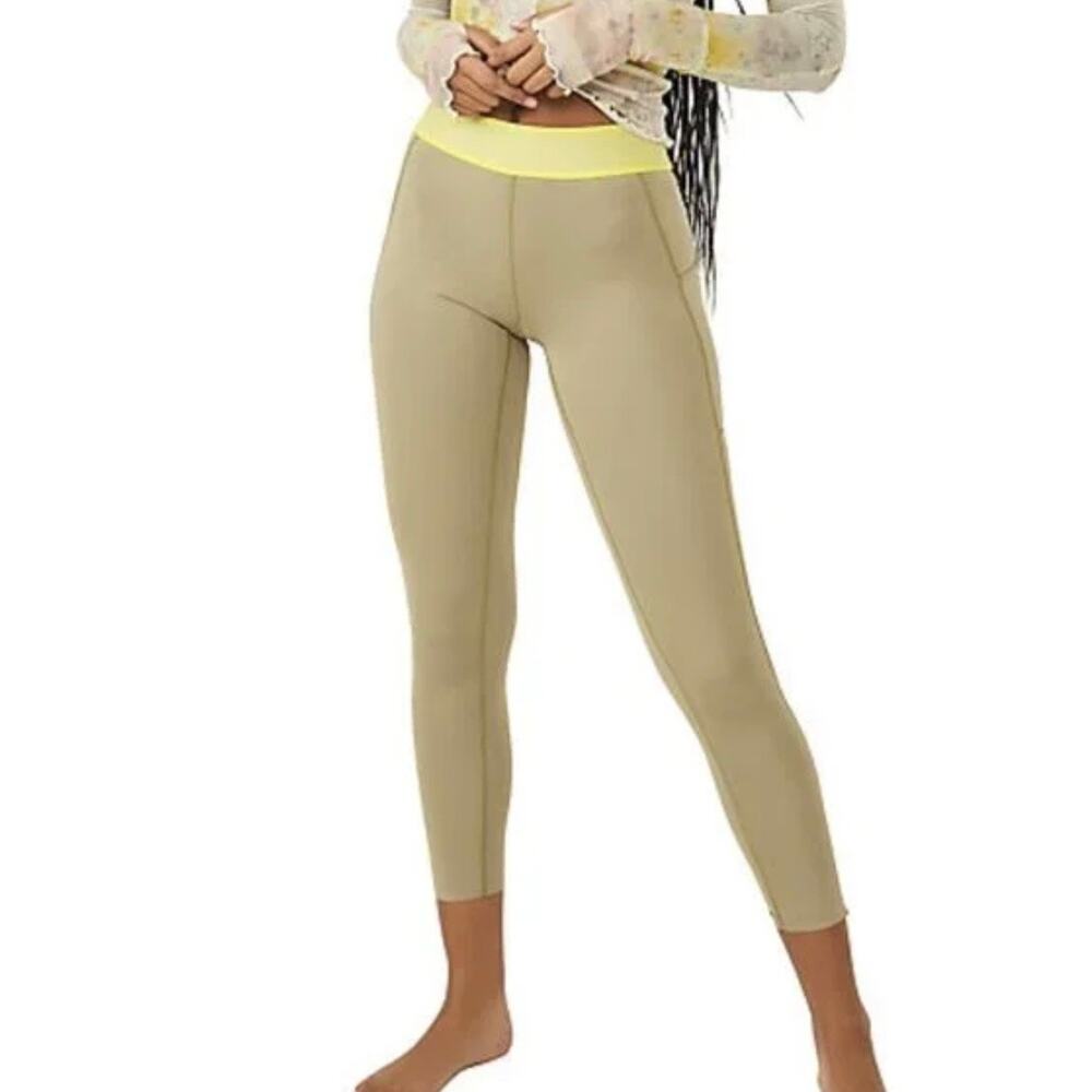 FREE PEOPLE Endurance Leggings Desert Taupe Small S